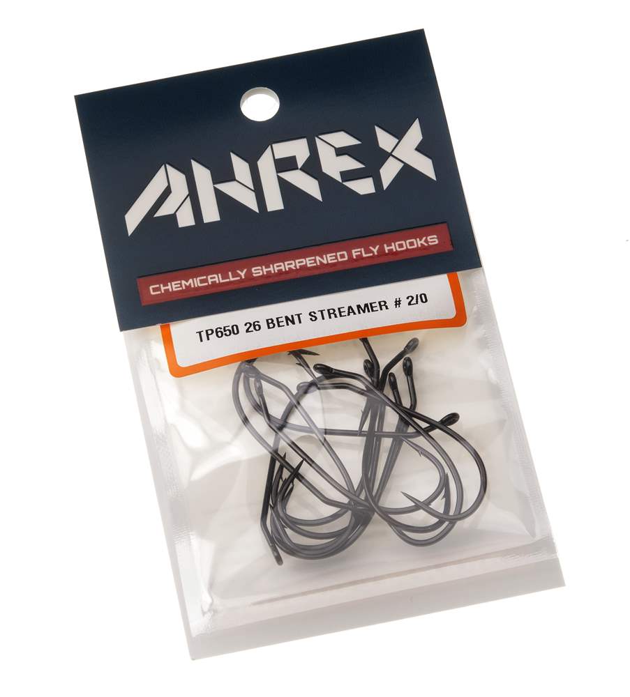 Ahrex Tp650 26 Degree Bent Streamer #2 Trout Fly Tying Hooks
